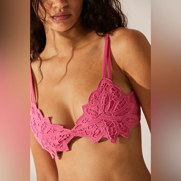 Intimately Free People Bali Soleil Bralette Pink Cropped Top - Picture 5 of 6